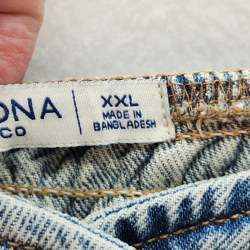 Arizona Denim Crop Top Bottone Anteriore Smocked Back Bustier XXL Lavaggio Leggero Festival - Foto 5 di 10
