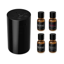 Waterless Essential Oil Diffuser Starter Kit with 4 x 10mL Hotel Scent Fragra...