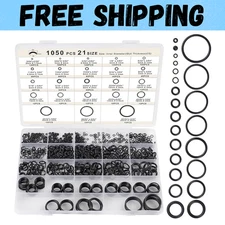 1050PCS O-Ring Assortment Kit | 21 Metric Sizes for Car Repair, Faucet, Air, Gas