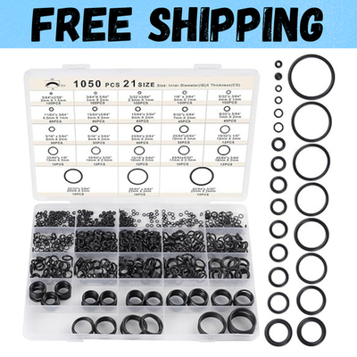 #ad #ad 1050PCS O Ring Assortment Kit 21 Metric Sizes for Car Repair Faucet Air Gas $8.79