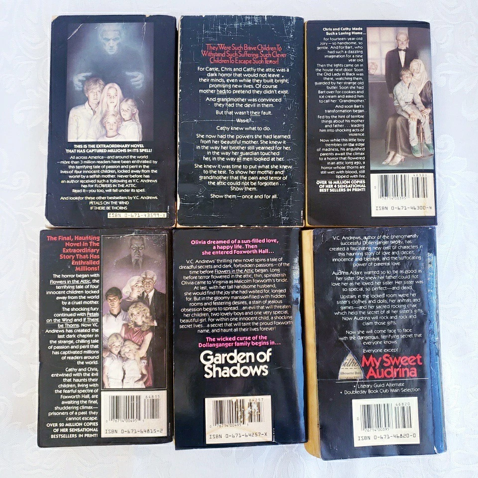 Lot 6 VC Andrews Complete Dollanganger Series Flowers in the Attic Sweet Audrina Foto 3 de 4