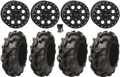 System 3 SB-7 14'' Wheels Black (4+3) 27'' Mega Mayhem Tires Polaris Sportsman