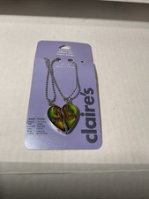 Claire's Bff Best Camp Buddies Heart Shaped Mood Necklaces