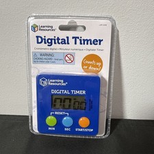 Learning Resources Digital Timer Count Down/Up Seconds/Minutes Easy-to-use NEW