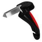 Emson Car Cane Handle Aid w/ Built-In Flashlight, Glass Break & Seat Belt Cutter