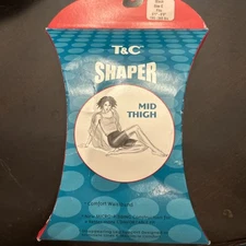 NEW T&C SHAPER Women’s Shaping MID-THIGH- BLACK /SIZE E  (195-265 lbs)