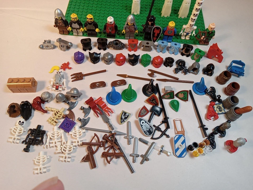 Lot of LEGO Kingdoms Castle Knight Fantasy Minifigures Torsos Armor Masks More + - Image 2 of 4
