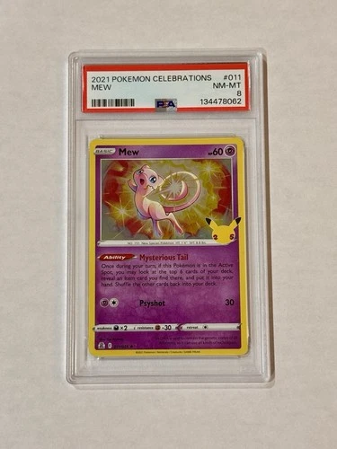 2021 Pokemon Celebrations Mew Holo PSA 8 011/025