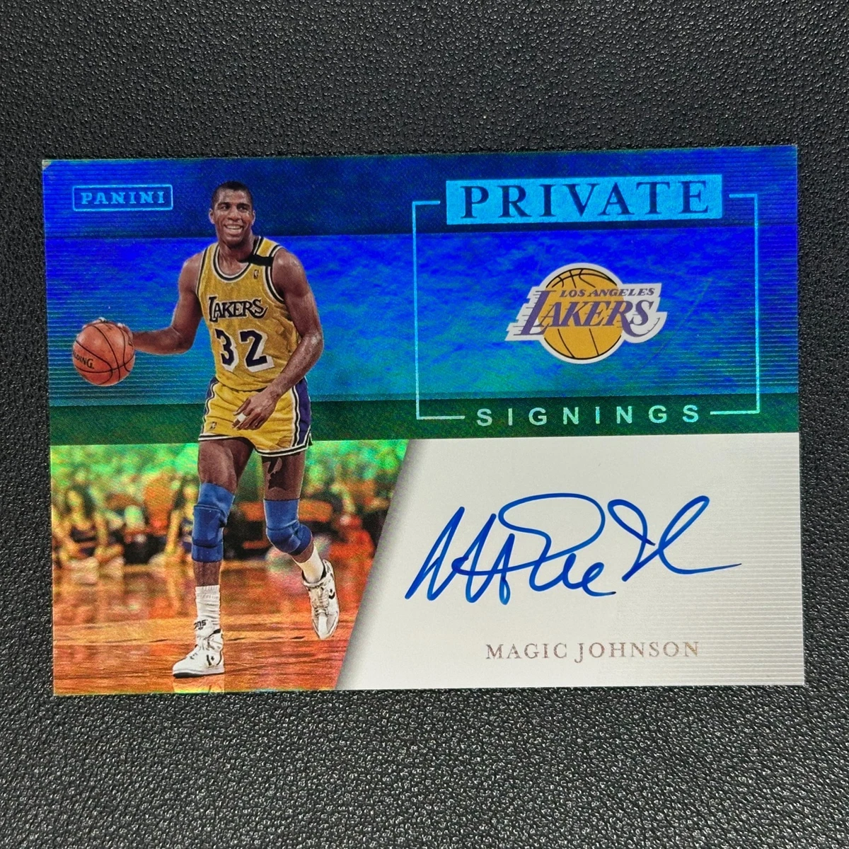 スポーツ選手 Panini Magic Johnson auto /35 Panini Magic Johnson Basketball Autographed Sports Trading Cards