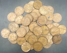 FULL Roll of 1925 P Lincoln Wheat Cent Pennies 50 Coins