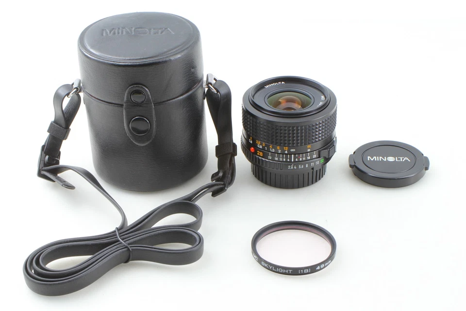 [COMO NUEVO en estuche] Lente MF Gran Angular Minolta Nueva MD NMD 28mm f2.8 de JAPÓN Foto 3 de 4