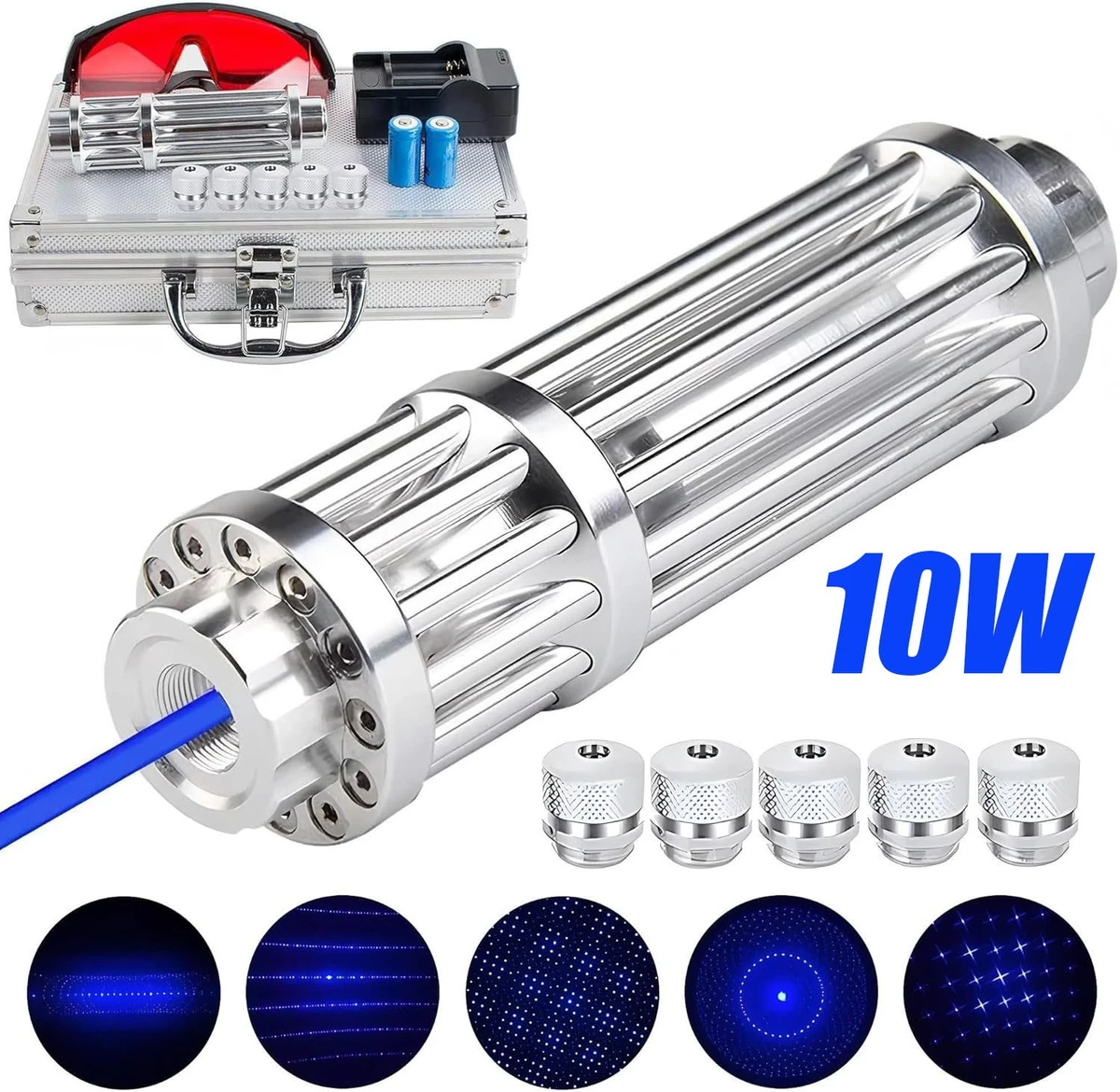 Pointeur Laser Bleu 450nm BQ6 - Puissance 1mW - Focus Réglable - Neuf En Boîte - USA
