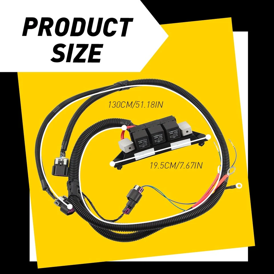 For Chevy Silverado GMC Tahoe Sierra Yukon Retrofit Alone Fan Electric Harness - Image 4 of 4