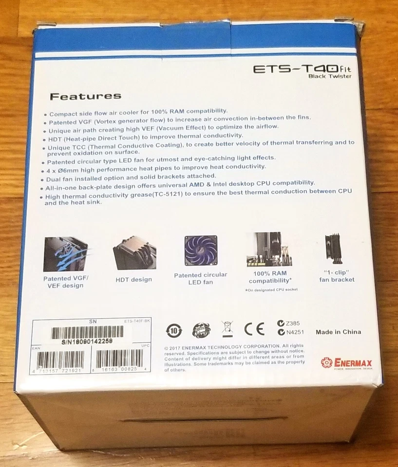 Enermax ETS-T40F-BK Black Twister CPU Cooler - Image 4 of 4