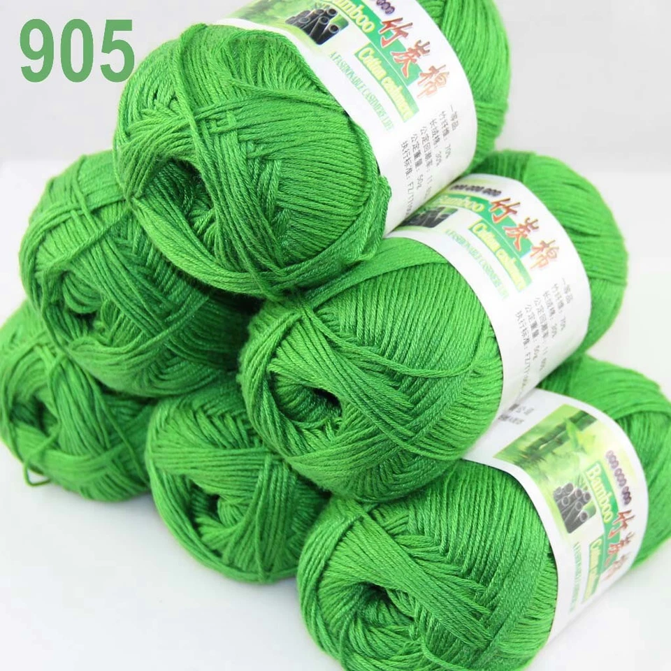 Sale Lot 6SkeinsX50g Soft Bamboo Cotton Baby Wrap Hand Knitting Crochet Yarn 905 - Image 4 of 4