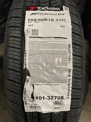 2 New 185 55 16 Yokohama Avid Ascend GT Tires | eBay