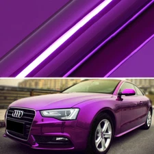 12" x 60" Purple Chrome Mirror Vinyl Film Wrap Sticker Stretchable 1ft x 5ft
