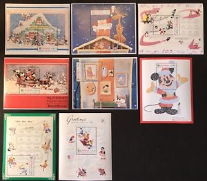 Guyana Disney Christmas Cards Stamps Complete Set 8 S S 1991 Mnh Mickey Santa Ebay