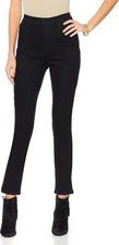 DG2 Diane Gilman Stretch Denim 5-Pocket Jegging BLACK S NEW (830)