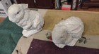 Vintage Pair Grey Bunny Rabbits Dept 56  Peter Rabbit Bunnies - Porcelain  — photo 3