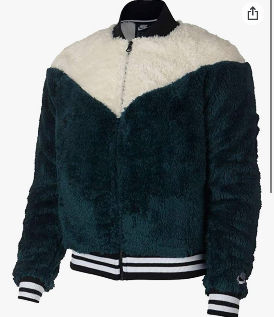 Nike Sportswear Wolf Sherpa Bomber Jacket Teal