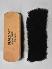 Ralyn Shoe Shine Buffing Brush 100% Horsehair Shoe Brushes 6.75" Lot of 2