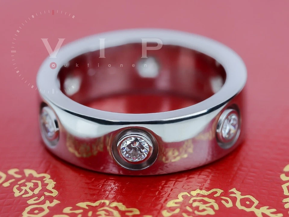 CARTIER LOVE RING 18K WEISSGOLD 6 DIAMANTEN / WHITE GOLD 6 DIAMONDS BAGUE ANELLO