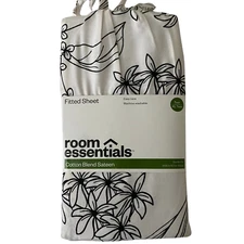 Floral Print FITTED Sateen Sheet Twin/Twin XL Easy Care Extra Long NEW