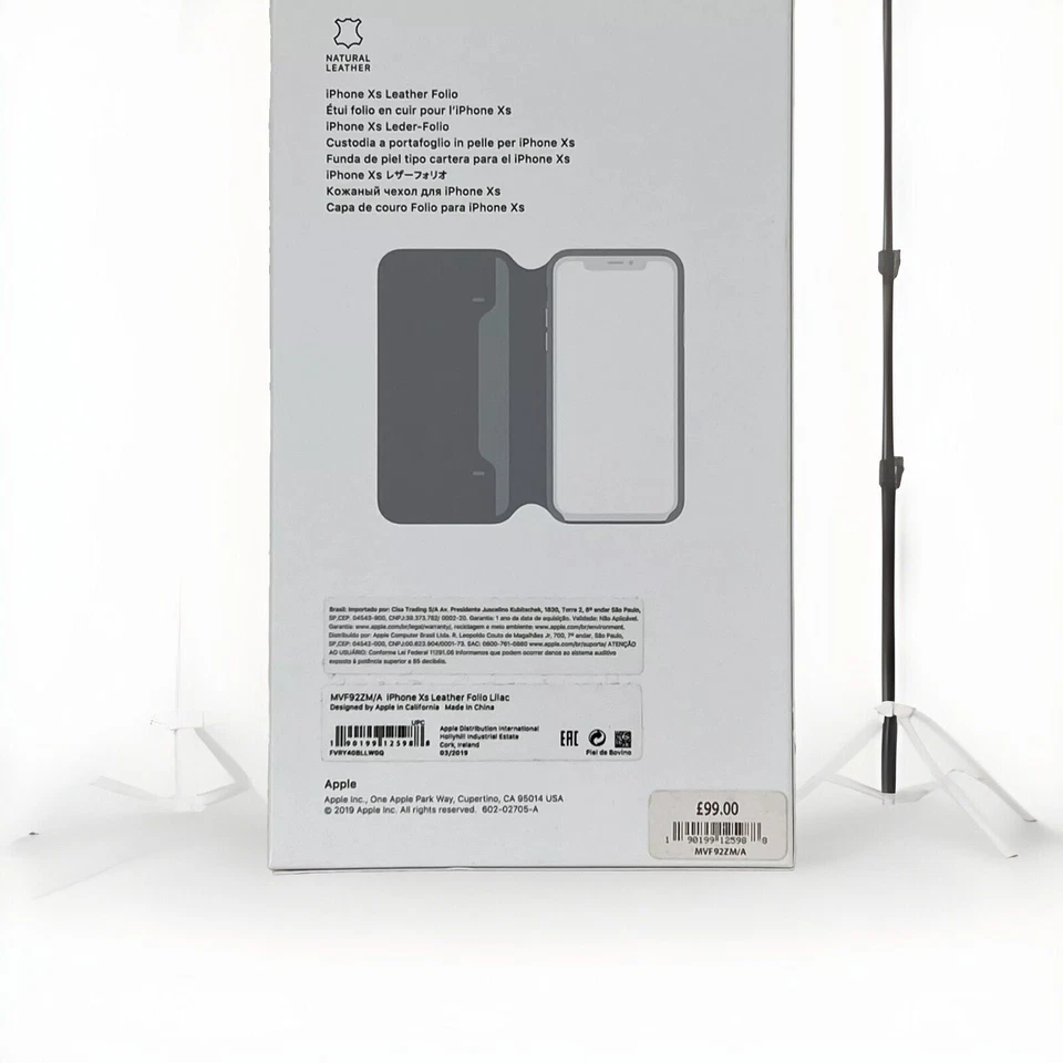 APPLE LEATHER FOLIO IPHONE CASE XS LILAC IB GENUINE ORIGINL RRP£99 MVF92ZM/A - Image 2 of 4