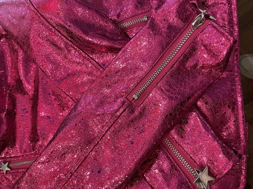 Lola & The Boys Hot Pink Hannah Montana’ish’Youth Jacket & Pleated Skirt Size 10 - Picture 8 of 18