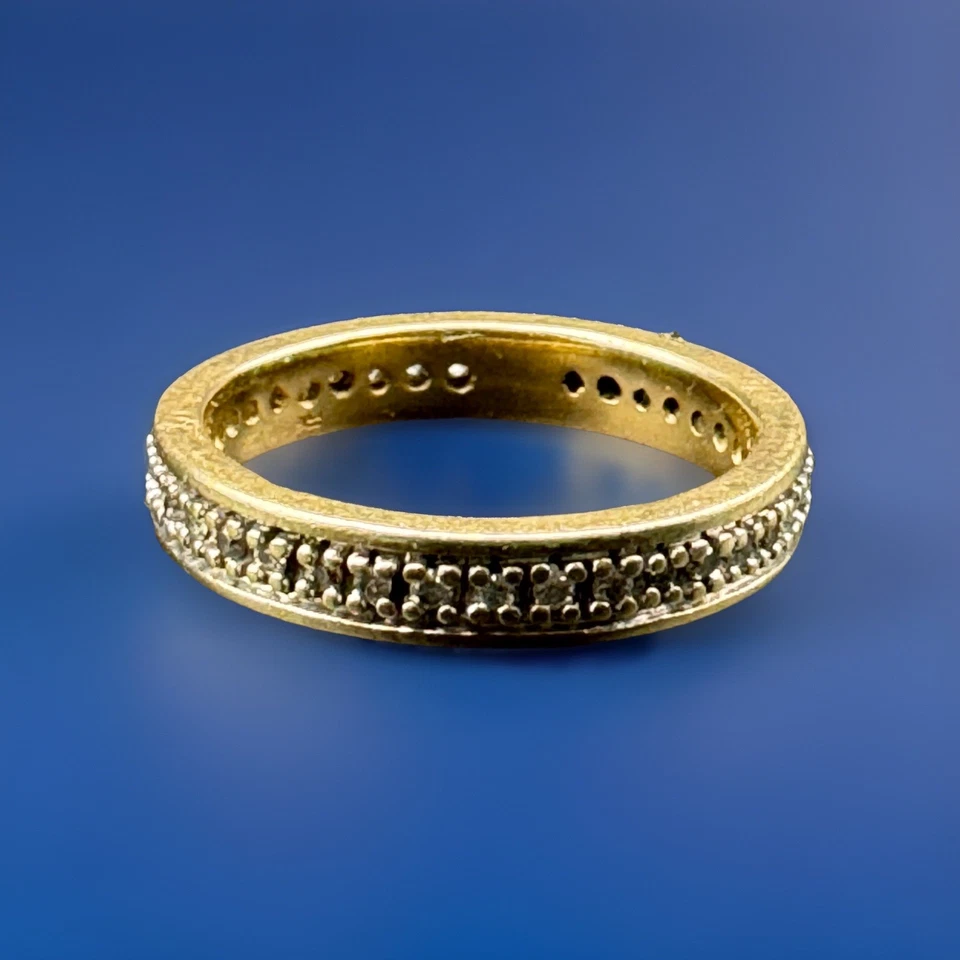 375er Gold  Brillant Bandring Damenring Gelbgold Diamanten 0,25ct Gr.