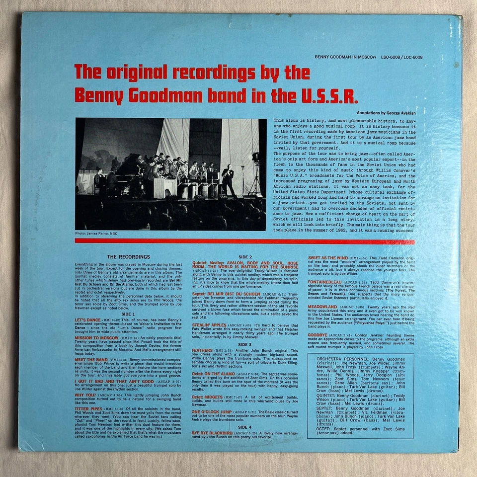 BENNY GOODMAN In Moscow 1962 Vinyl 2xLP RCA Victor LSO-6008 - VG+ - Image 2 of 4