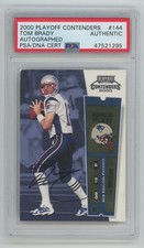 2000 Playoff Contenders Rookie Ticket #144 Tom Brady RC Auto PSA Authentic READ