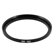 Camera 58mm-62mm Lens Filter Ring Adapter Black