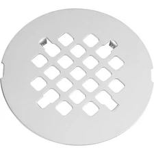 Snap in Shower Drain Cover 4-1 4 Inch OD Round Strainer Grid Replacement Chrome