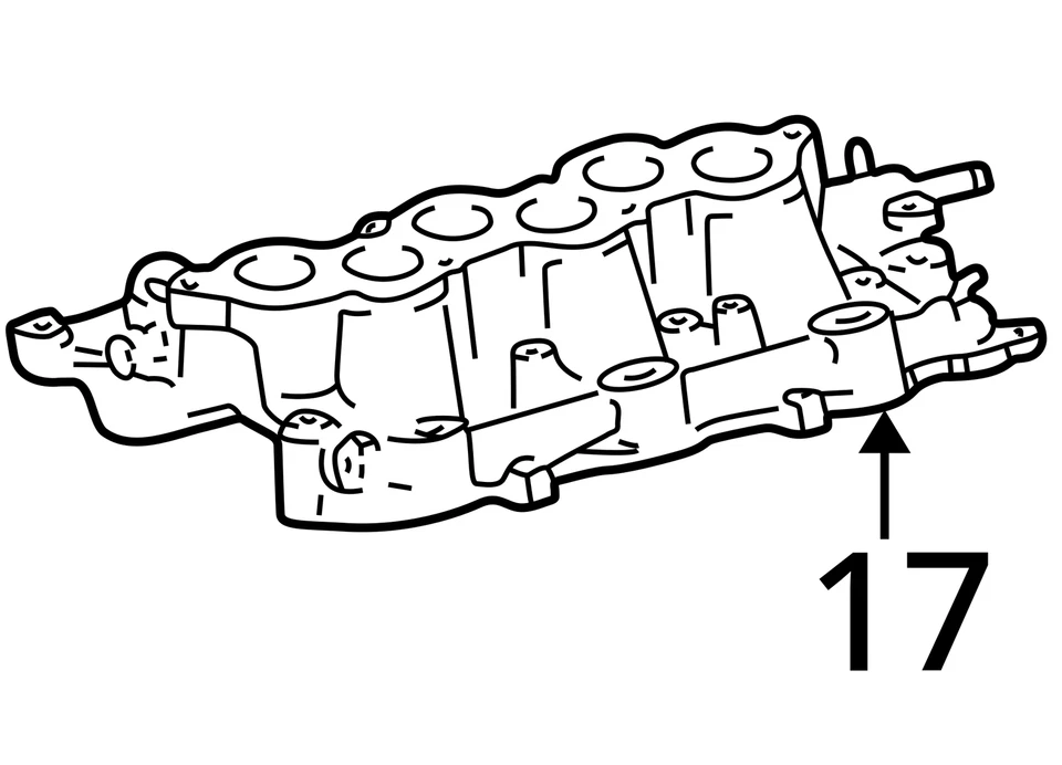 Lower Intake Manifold from 2000 Lexus RX300 3.0L 12138744 - Image 4 of 4