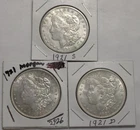 SET OF 3 MORGAN SILVER DOLLARS - 1921 P,D,S - LAST YEAR MINTED! (Ref # MSD-211)