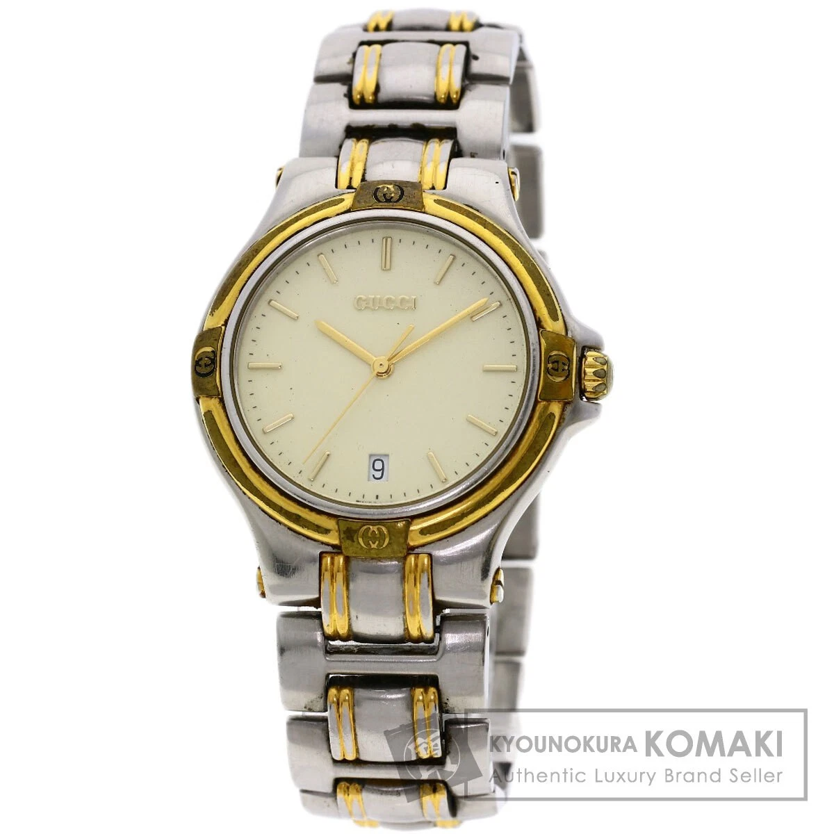 Montre Gucci 9040M à cadran rond en acier inoxydable/Ssxgp