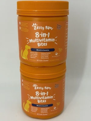 ZESTY PAWS Set Of 2 Zesty Pawz 8 In 1 Multivitamin Bites for DOGS 90 In Each 6 Or 9/2026