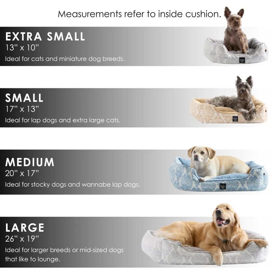 PET Mod Damasco Peluche Refuerzo Cama para Mascotas, Acogedora y Calmante, Parte Inferior Antideslizante, Machi... Foto 4 de 4