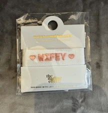 The Darling Effect Woven Word Bracelet "WIFEY" NEW