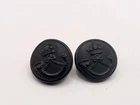 British Army:"KING'S ROYAL RIFLE CORPS BLACK HORN BUTTON" (Large, 23mm, WW2 Era)