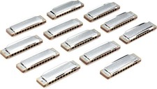 Suzuki Folkmaster 10-hole Diatonic Harmonicas - 12-piece Set