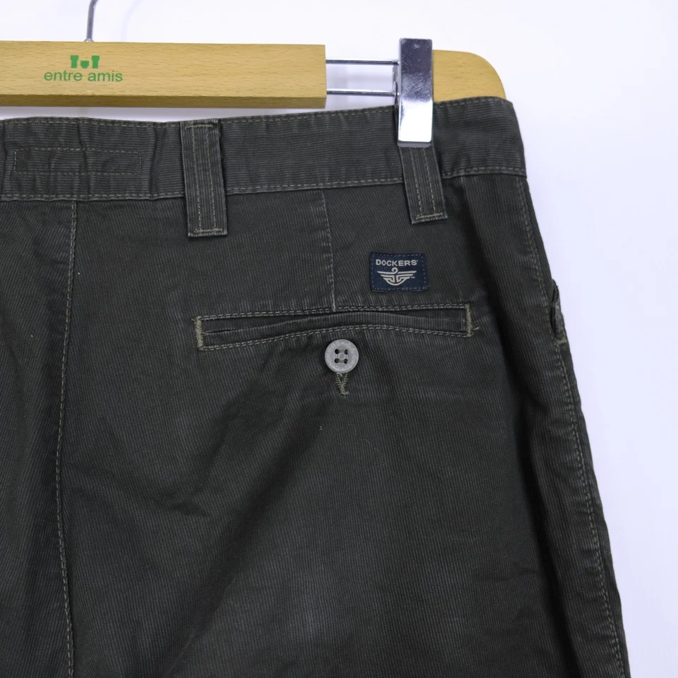 Dockers Pantalone Uomo Taglia W33 L32 Cotone Comodo Casual Moderno Logo Grigio - Imagen 4 de 4