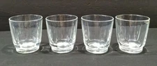 Set 4 Duralex France 8oz. Ribbed Clear lead Glasses tumbler 