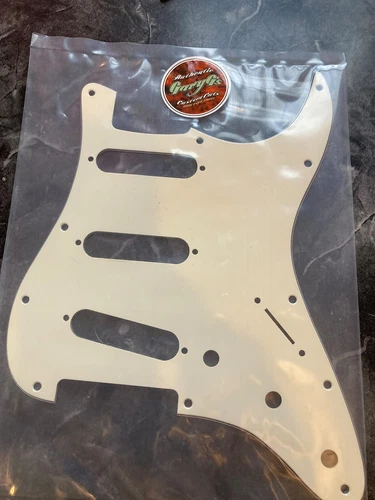 Aged White 3 Ply Standard 11 Hole Stratocaster Pickguard Fully Sheilded USA Made