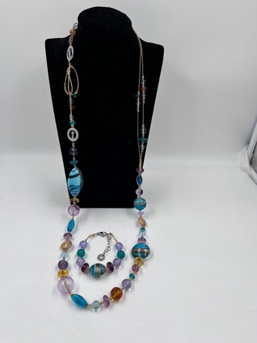 Antica Murrina Murano glass necklace and bracelet set