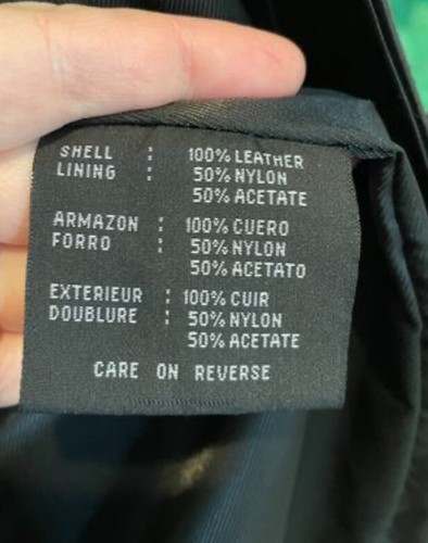 Kenneth Cole Leather Coat Women's Size M Black Mid- Length Button Front - Picture 5 of 9