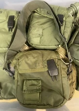 US Military 2 QT Collapsible Water Canteen with 2 Quart Pouch Cover & Sling EUC
