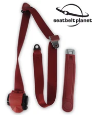 1977-1991 Chevy Suburban Driver or Passenger Bucket Seat Belt 3-Point Black Tan